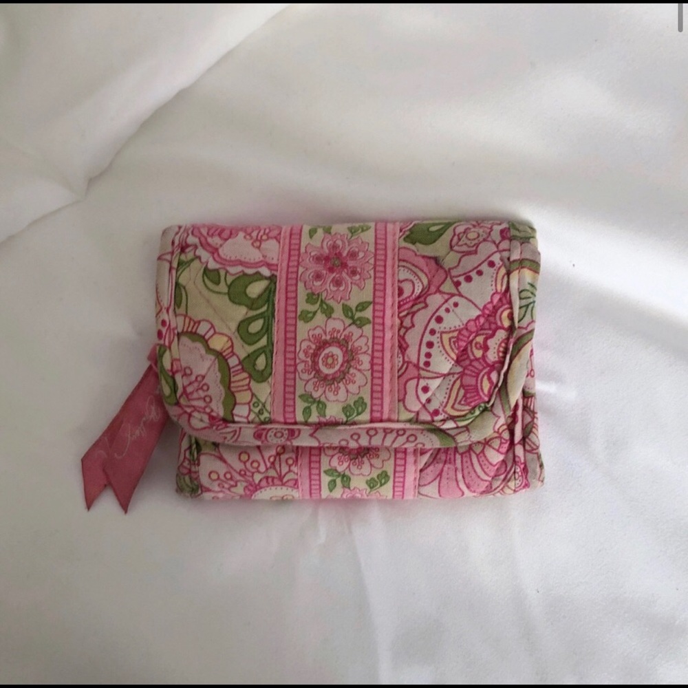 COPY - Vera Bradley Pink and Green Foldable Wallet